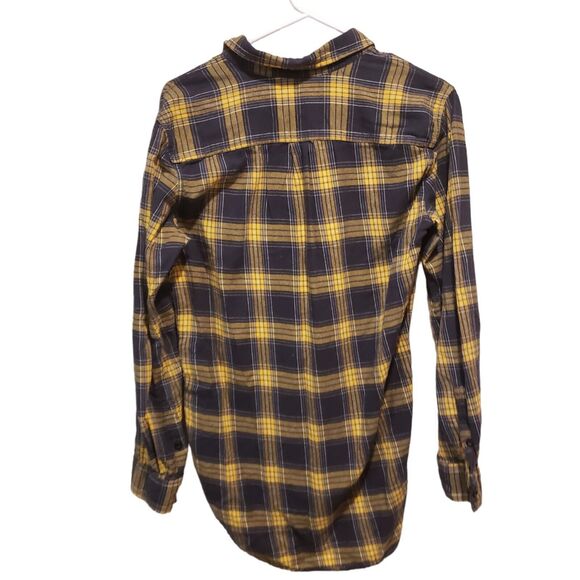 Pacsun Los Angeles Button-up Shirt Plaid Yellow Blue Size Small - Picture 6 of 9